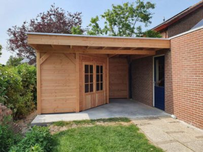 Tuinhuis aan woning - Tuinhuizen Zeeland