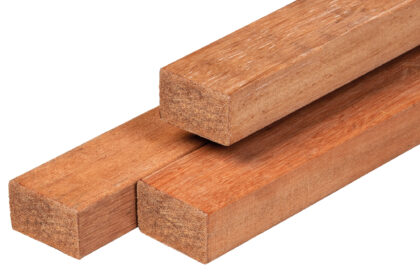 Hardhouten ligger, Keruing, kunstmatig gedroogd, geschaafd, ronde hoeken, 4.4 x 6.8 cm