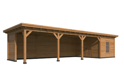 Platdak Odense XXL Samenstelling 11 Red Class Wood 1236 x 450 x 266 cm