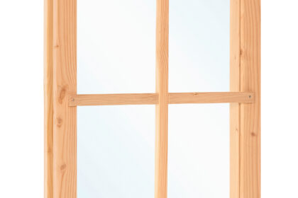 Douglas vast raam incl. roedes, RVS raambeslag, 64,2 x 81,2 cm