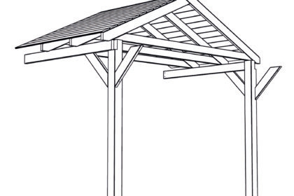 Hamar L Uitbreidingsset Douglas Gedroogd 212 x 395 x 348 cm