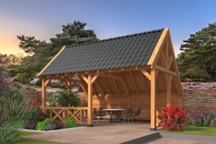 Kapschuur Billund XL Samenstelling 4 Red Class Wood 600 x 460 x 416 cm