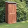 Tuinkast hardhout Santiago incl. dakleer, 80 x 65 x 185 cm - Afbeelding 2