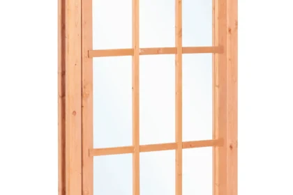 Red Class Wood 9-ruits uitzetraam, 4mm enkel glas, 95 x 149 cm