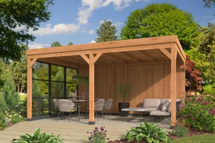 Red Class Wood platdak Kiruna, type 1, 538 x 378 x 258 cm