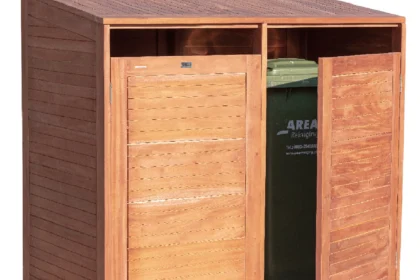 Containerberging hardhout Dubbel 150 x 84 x 135 cm