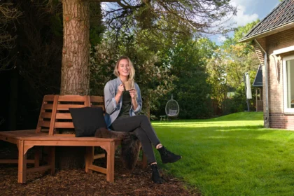 Boombank hardhout, Ø185 x 86 cm