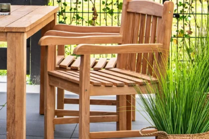 Teak blokstoel Birmingham 58 x 50 x 93 cm