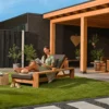 Teak sunlounger Danau 200 x 88 x 35 cm - Afbeelding 2