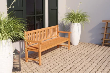 Teak tuinbank Bretagne 91 x 51 cm