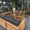 Teak loungeset Riverside bijzet bankje excl. kussens 110 x 35 x 45.5 cm - Afbeelding 4