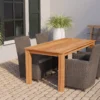 Tuintafel teak solide rustiek 180 x 90 x 78 cm - Afbeelding 2