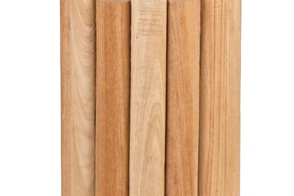 Hardhouten rolborder, Ø5 x 180 x 30 cm