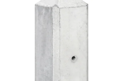 Berton©-paal IJssel wit/grijs diamantkop hoekmodel 10 x 10 cm
