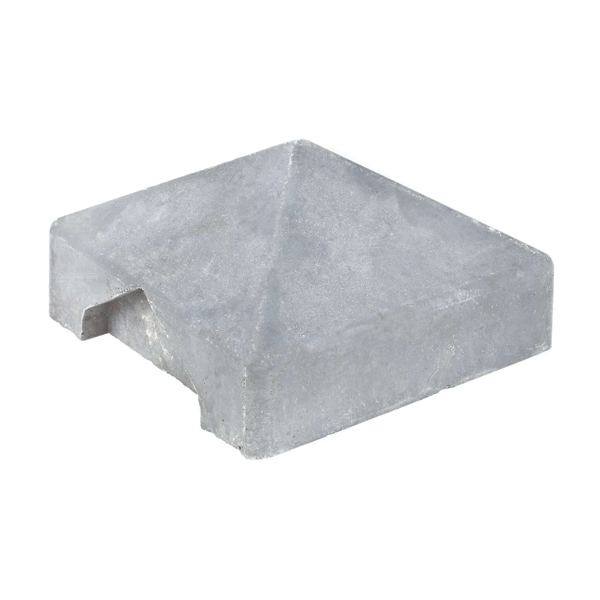 Berton©-afdekpet wit/grijs, diamantkop hoekmodel 14 x 14 x 5 cm