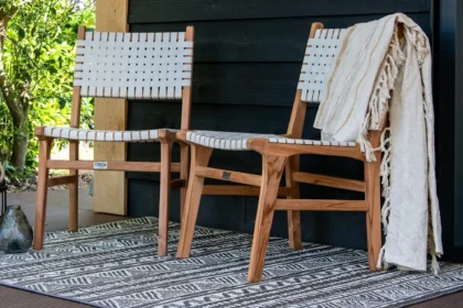 Teak tuinstoel Mataram (set van 2 stoelen) 48 x 48 x 89 cm