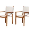 Teak tuinstoel Riau (set van 2 stoelen) 56 x 48 x 92 cm - Afbeelding 2