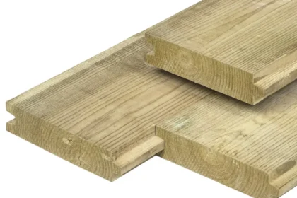 Damwand groen geïmpregneerd 4,0 x 17,0 x 300 cm