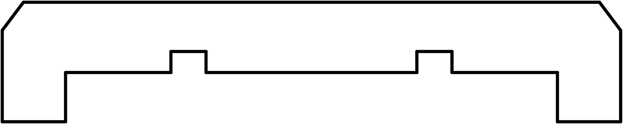 Midden-Europees grenen afdeklat voor toogscherm groen geïmpregneerd, 1.7 x 8.8 x 183 cm - Afbeelding 2