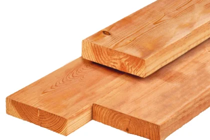 Red Class Wood ligger, gedroogd, geschaafd, ronde hoeken 4.5 x 12 cm