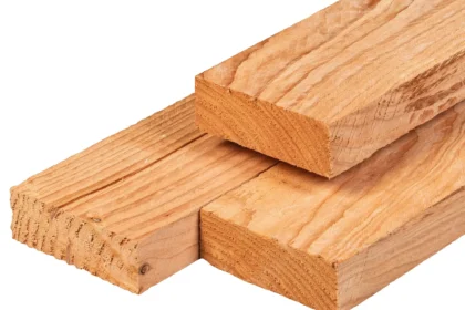 Douglas ligger, ongedroogd, fijnbezaagd, scherpkantig 5 x 15 cm