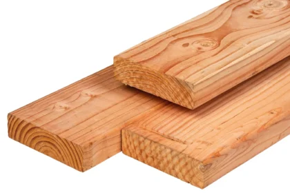 Douglas ligger, gedroogd, geschaafd, ronde hoeken 4.5 x 16 cm