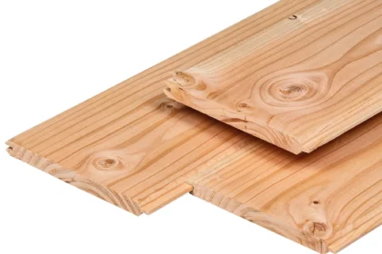 Douglas dakbeschot gedroogd, tong & groef, 2 zijden vellingkant 1,8 x 19,5 cm