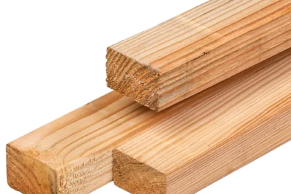 Douglas regel, gedroogd, geschaafd, ronde hoeken, 4 x 6 cm