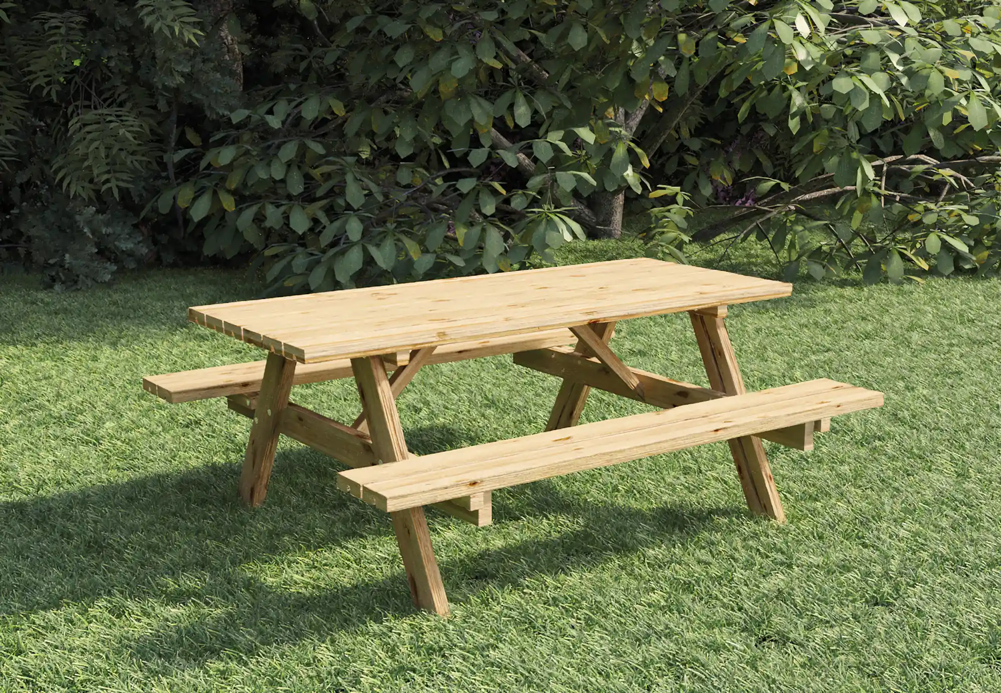 Picknicktafel Excellent vuren gedroogd, groen geïmpregneerd 220 x 155 x 77 cm