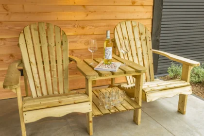 Loveseat Parijs vuren gedroogd, groen geïmpregneerd 175 x 90 x 93 cm