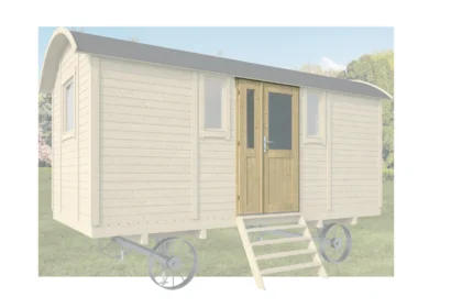 Paneel met dubbele deur, 120 x 198 cm