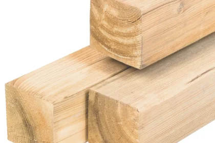 Ondersteuningspaal t.b.v luifel onbehandeld, ronde hoeken 8.8 x 8.8 x 220 cm