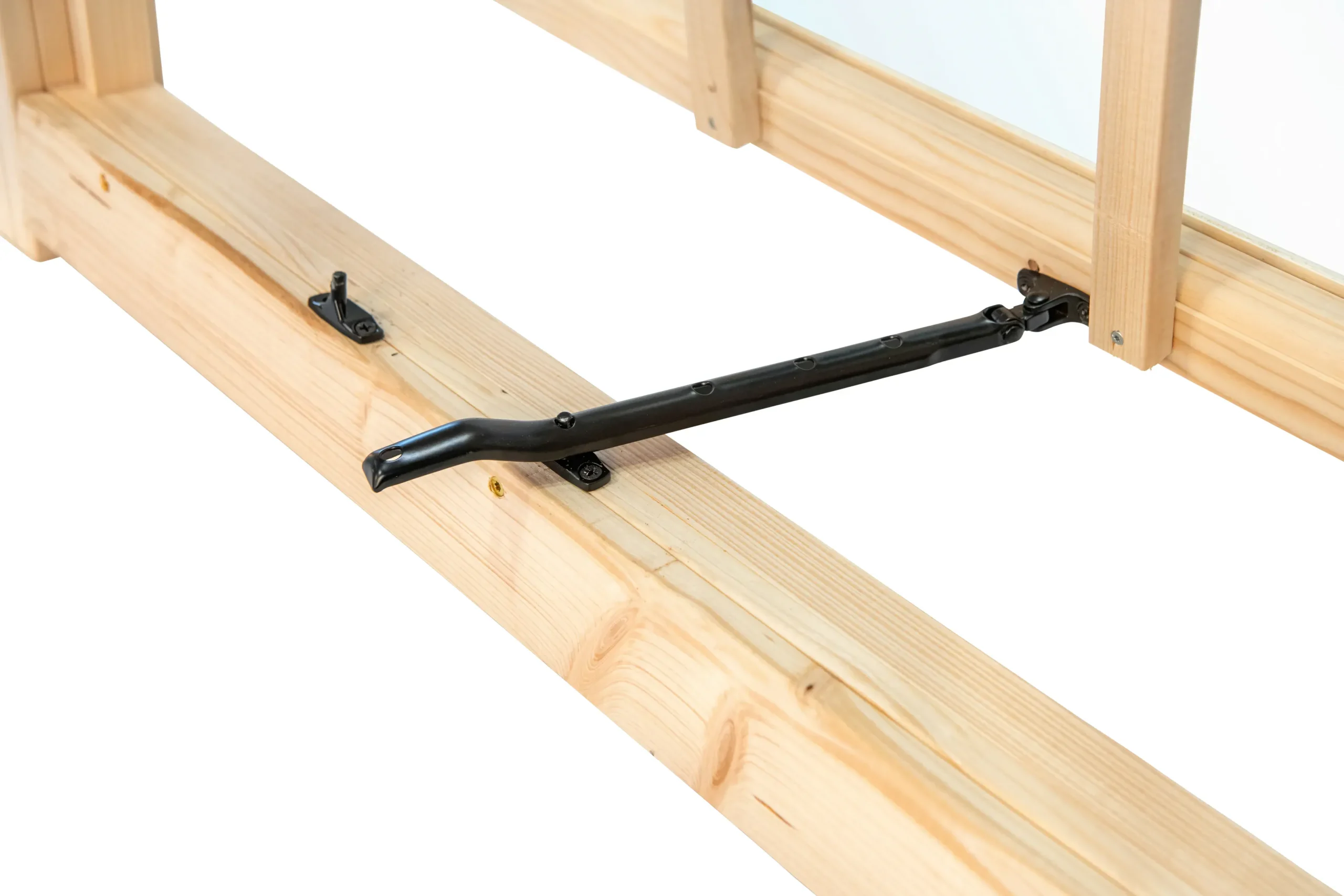 Uitzetraam enkel W3 vuren, 4mm enkel glas, 93 x 77 cm - Afbeelding 3