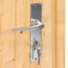 Deur enkel D5 linksdraaiend, vuren, 90,5 x 196 cm - Afbeelding 2