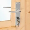 Deur enkel met raam D6 linksdraaiend, vuren, 90,5 x 196 cm - Afbeelding 2