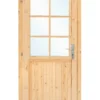 Deur enkel met raam D6 linksdraaiend, vuren, 90,5 x 196 cm - Afbeelding 3