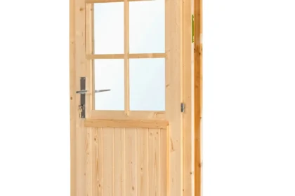 Deur enkel met raam D6 rechtsdraaiend, vuren, 90,5 x 196 cm