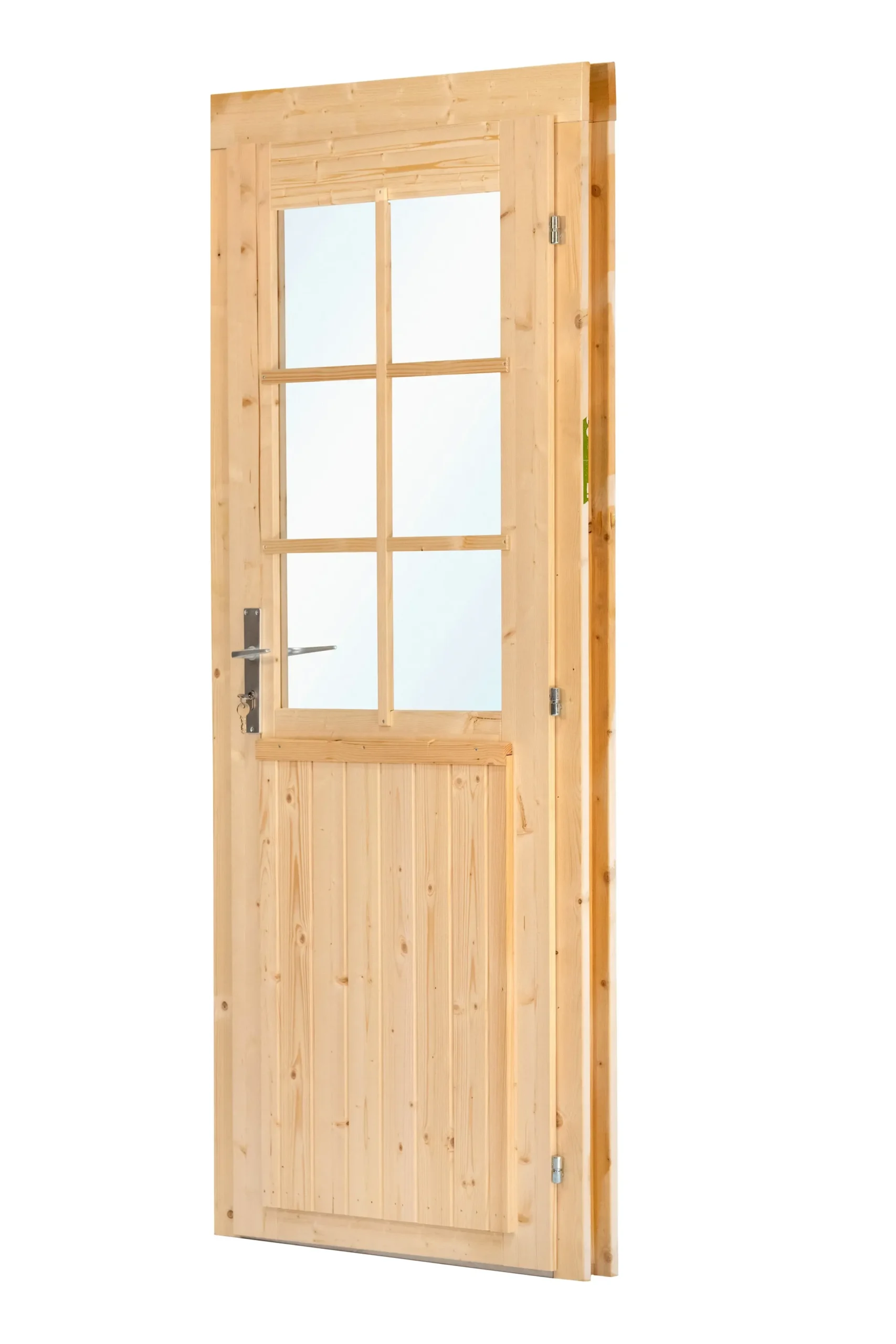 Deur enkel met raam D6 rechtsdraaiend, vuren, 90,5 x 196 cm