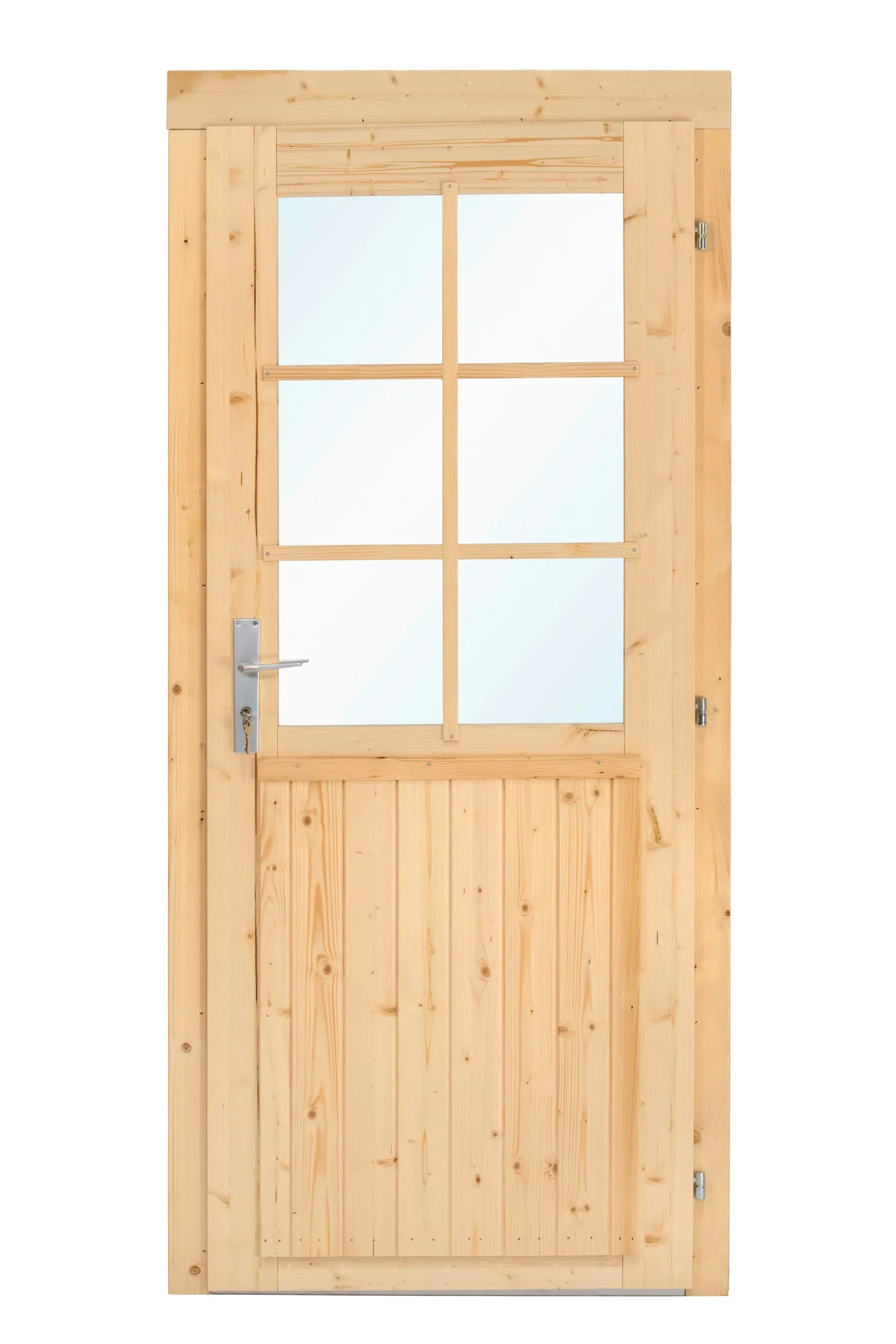 Deur enkel met raam D6 rechtsdraaiend, vuren, 90,5 x 196 cm - Afbeelding 3