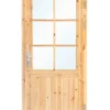 Deur enkel met raam XXL rechtsdraaiend, vuren, 106,5 x 215 cm - Afbeelding 2