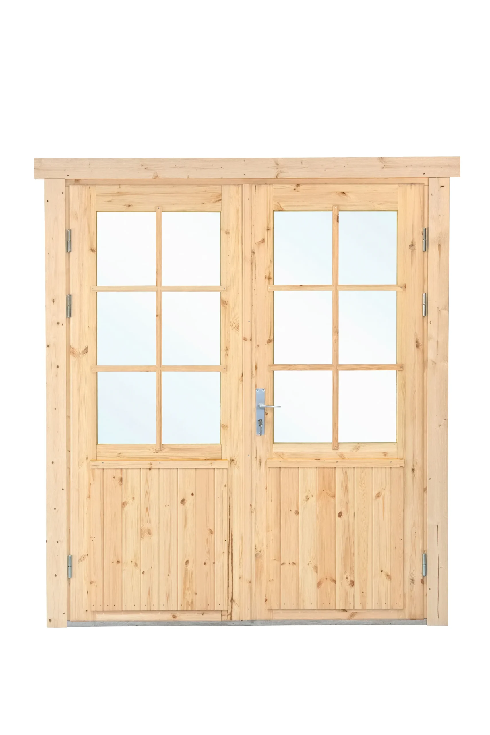 Dubbele deur+kozijn, vuren, 174 x 209 cm, dubbel glas Deur XL rechtsdraaiend - Afbeelding 4