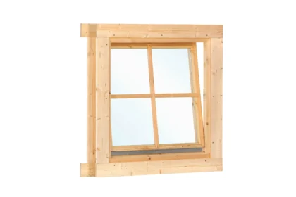 Draai- / kiepraam enkel L2 vuren, 3-6-3mm isolatieglas, 100,5 x 100,5 cm