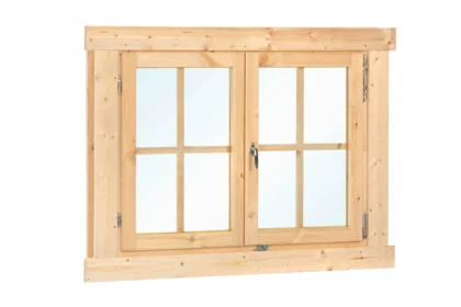 Draai- / kiepraam dubbel L6 vuren, 3-9-3mm isolatieglas, 128,5 x 100,5 cm