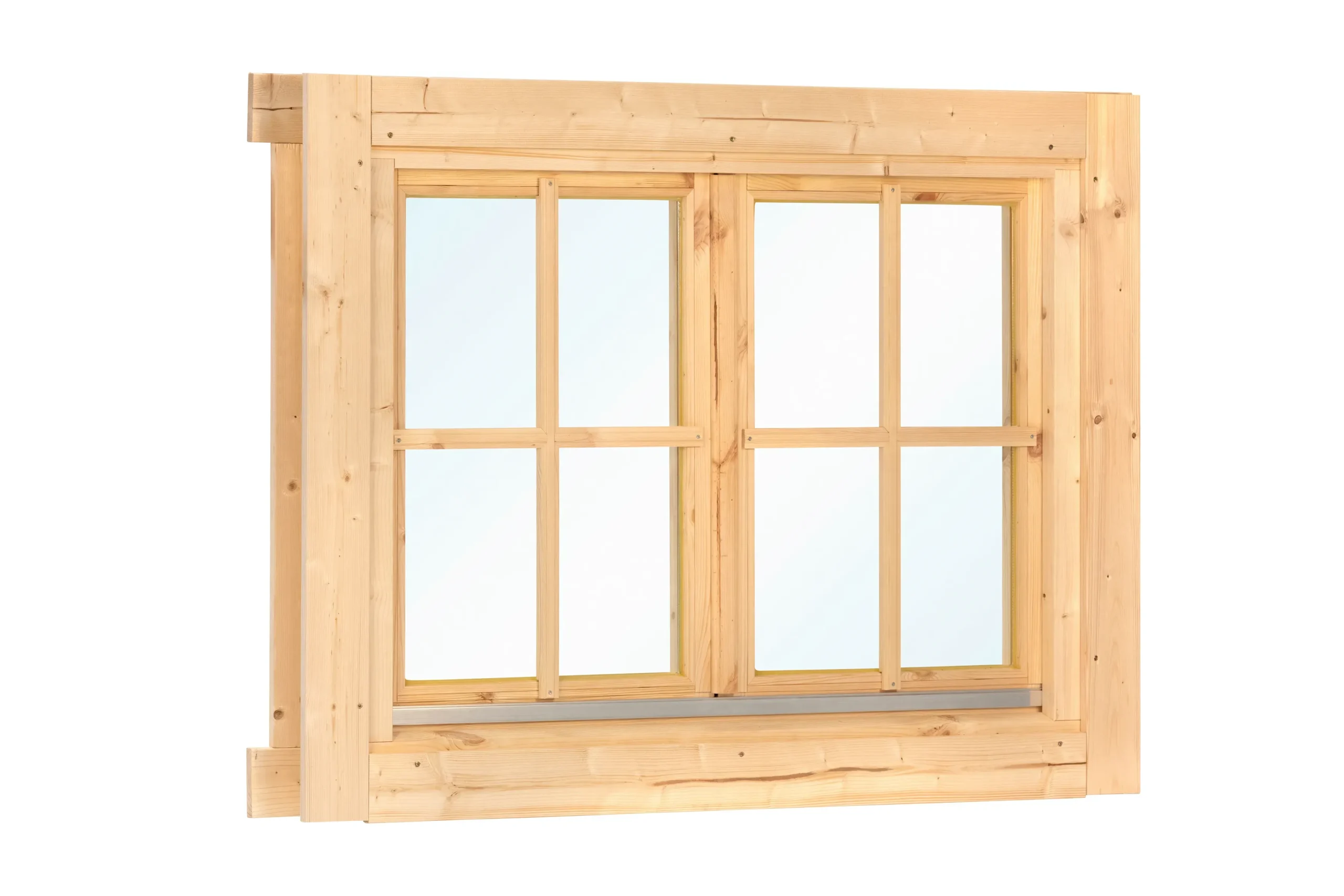 Draai- / kiepraam dubbel L6 vuren, 3-9-3mm isolatieglas, 128,5 x 100,5 cm - Afbeelding 2