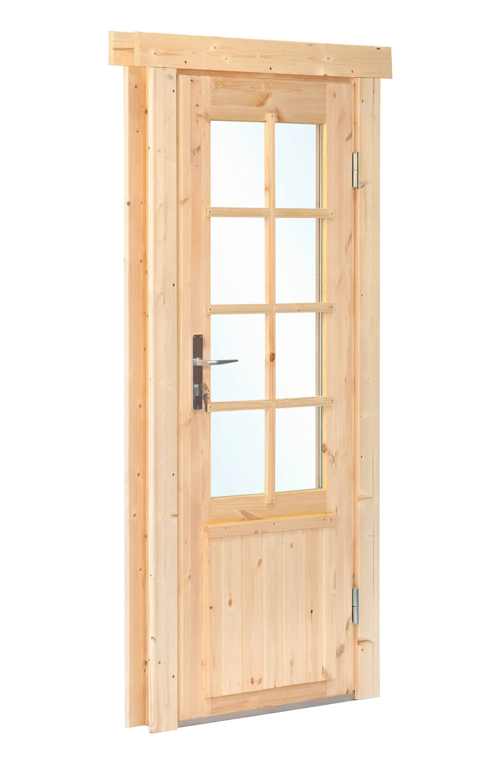 Deur enkel met raam DL11 rechtsdraaiend, vuren, 90,5 x 196 cm