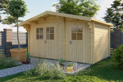 Blokhut - Tuinhuis Fraga | zadeldak | 34 mm | 450 x 300 x 250 cm | vuren