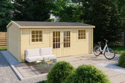 Blokhut - Tuinhuis Dianne | zadeldak | 40 mm | 578 x 450 x 243 cm | vuren