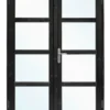Deurmodule Modern dubbel, 4.5 x 137.5 x 204 cm, zwart gespoten vuren, - Afbeelding 3