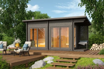 Saunahuis Tampere | 495 x 209 cm | 40 mm - L | onbehandeld