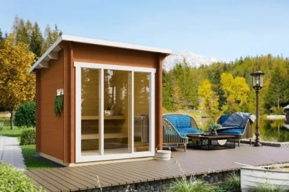 Saunahuis Tampere XXS | 208 x 208 cm | 40 mm | onbehandeld